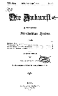 Die Zukunft, 1. April, Jahrg. XIX, Bd. 75, Nr 27.