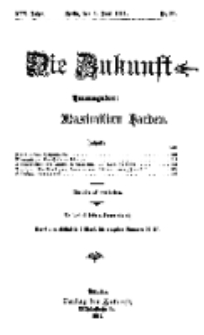 Die Zukunft, 3. Juni, Jahrg. XIX, Bd. 75, Nr 36.