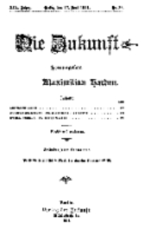 Die Zukunft, 17. Juni, Jahrg. XIX, Bd. 75, Nr 38.