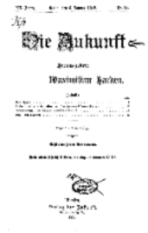 Die Zukunft, 6. Januar, Jahrg. XX, Bd. 78, Nr 14.