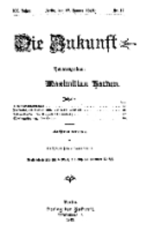 Die Zukunft, 27. Januar, Jahrg. XX, Bd. 78, Nr 17.