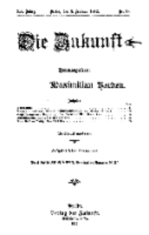 Die Zukunft, 3. Februar, Jahrg. XX, Bd. 78, Nr 18.