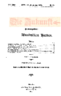 Die Zukunft, 10. Februar, Jahrg. XX, Bd. 78, Nr 19.