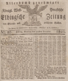 Elbingsche Zeitung, No. 87 Montag, 31 Oktober 1825