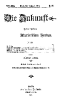 Die Zukunft, 1. August, Jahrg. XXII, Bd. 88, Nr 44.
