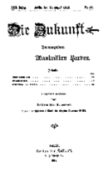 Die Zukunft, 15. August, Jahrg. XXII, Bd. 88, Nr 46.