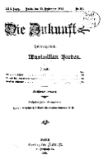 Die Zukunft, 12. September, Jahrg. XXII, Bd. 88, Nr 50.