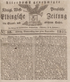 Elbingsche Zeitung, No. 88 Donnerstag, 3 November 1825