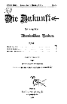 Die Zukunft, 3. Oktober, Jahrg. XXIII, Bd. 89, Nr 1.