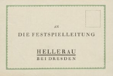 An die Festspielleitung [karta pocztowa]