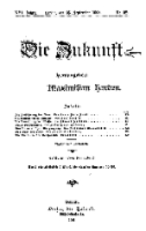 Die Zukunft, 26. September, Jahrg. XVI, Bd. 64, Nr 52.