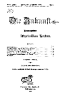 Die Zukunft, 3. Oktober, Jahrg. XVII, Bd. 65, Nr 1.