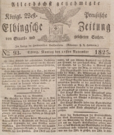 Elbingsche Zeitung, No. 93 Montag, 21 November 1825