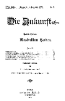 Die Zukunft, 7. November, Jahrg. XVII, Bd. 65, Nr 6.