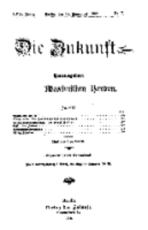 Die Zukunft, 14. November, Jahrg. XVII, Bd. 65, Nr 7.
