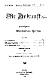 Die Zukunft, 21. November, Jahrg. XVII, Bd. 65, Nr 8.