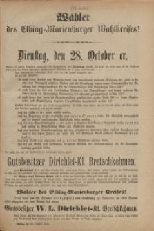 Wähler des Elbing-Marienburger Wahlkreises!