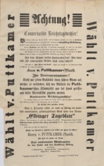 Achtung! Conservative Reichstagwähler!