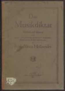 Das Musikdiktat : Methode und Material…