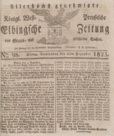 Elbingsche Zeitung, No. 98 Donnerstag, 8 Dezember 1825