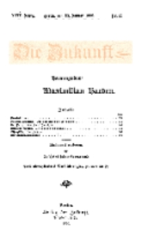 Die Zukunft, 23. Januar, Jahrg. XVII, Bd. 66, Nr 17.
