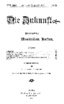Die Zukunft, 20. Februar, Jahrg. XVII, Bd. 66, Nr 21.