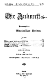 Die Zukunft, 27. Februar, Jahrg. XVII, Bd. 66, Nr 22.