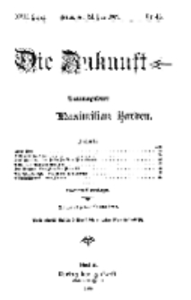 Die Zukunft, 24. Juli, Jahrg. XVII, Bd. 68, Nr 43.