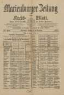Marienburger Zeitung, nr 110, Dienstag, 16. September 1884