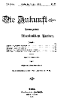 Die Zukunft, 18. Mai, Jahrg. XX, Bd. 79, Nr 33.