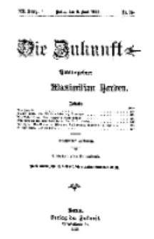 Die Zukunft, 8. Juni, Jahrg. XX, Bd. 79, Nr 36.