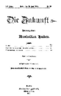 Die Zukunft, 29. Juni, Jahrg. XX, Bd. 79, Nr 39.