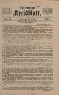 Marienburger Kreisblatt [...] nr 46, Sonnabend 9. Juni 1877