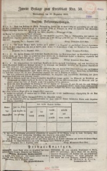 Marienburger Kreisblatt [...], [Sonnabend], 10. Dezember 1864, Beilage nr 50.
