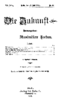 Die Zukunft, 27. Juli, Jahrg. XX, Bd. 80, Nr 43.