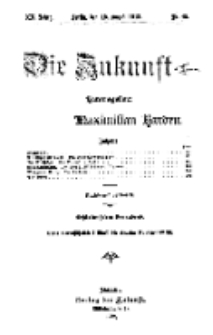 Die Zukunft, 10. August, Jahrg. XX, Bd. 80, Nr 45.