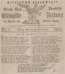 Elbingsche Zeitung, No. 2 Montag, 6 Januar 1823