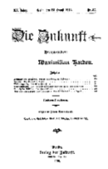 Die Zukunft, 24. August, Jahrg. XX, Bd. 80, Nr 47.