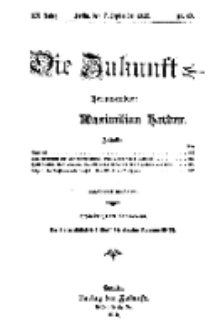 Die Zukunft, 7. September, Jahrg. XX, Bd. 80, Nr 49.