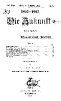 Die Zukunft, 5. Oktober, Jahrg. XXI, Bd. 81, Nr 1.