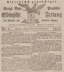Elbingsche Zeitung, No. 3 Donnerstag, 9 Januar 1823