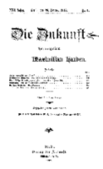 Die Zukunft, 26. Oktober, Jahrg. XXI, Bd. 81, Nr 4.