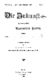 Die Zukunft, 2. November, Jahrg. XXI, Bd. 81, Nr 5.