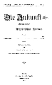 Die Zukunft, 16. November, Jahrg. XXI, Bd. 81, Nr 7.