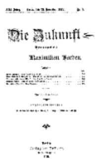 Die Zukunft, 23. November, Jahrg. XXI, Bd. 81, Nr 8.