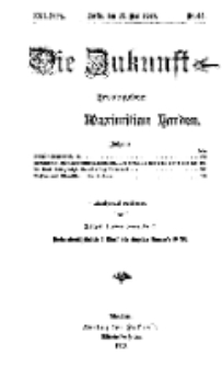 Die Zukunft, 17. Mai, Jahrg. XXI, Bd. 83, Nr 33.