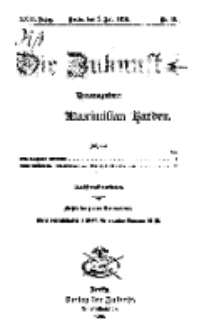 Die Zukunft, 3. Juli, Jahrg. XXIII, Bd. 92, Nr 40.