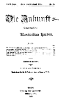 Die Zukunft, 28. August, Jahrg. XXIII, Bd. 92, Nr 48.