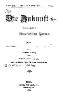 Die Zukunft, 2. Oktober, Jahrg. XXIV, Bd. 93, Nr 1.