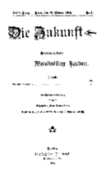 Die Zukunft, 16. Oktober, Jahrg. XXIV, Bd. 93, Nr 3.